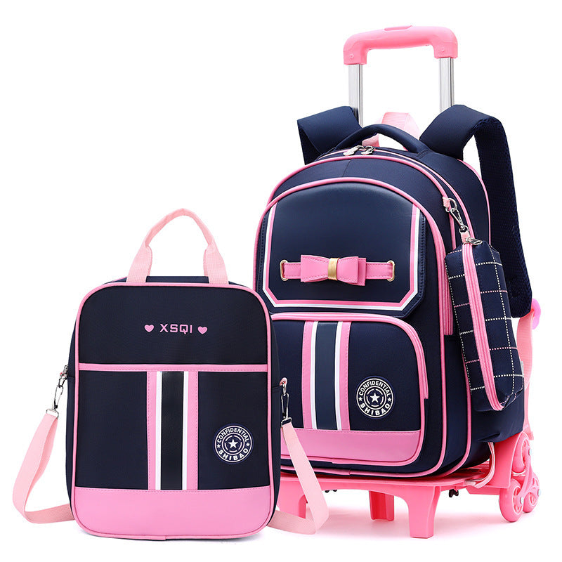 Primary School Children Burden-relieving Backpack Dual-use