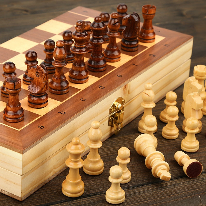 Solid wood children's chess