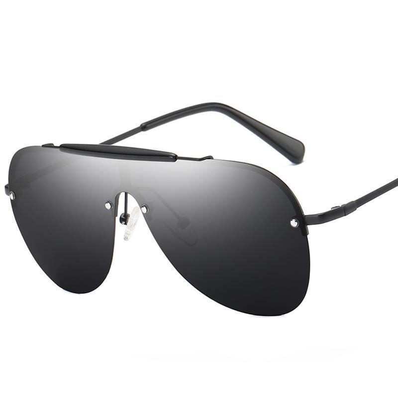 New Sunglasses Fashion One-Piece Large Frame Sunglasses Aviator Men's Sunglasses