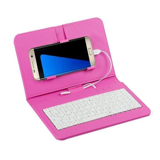 Ultra-Thin Mobile Phone Bluetooth Keyboard Leather Case