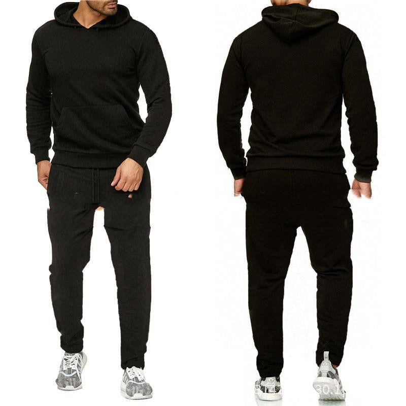 Solid Color Pullover Sports Hoodie Plus Fleece Sweater