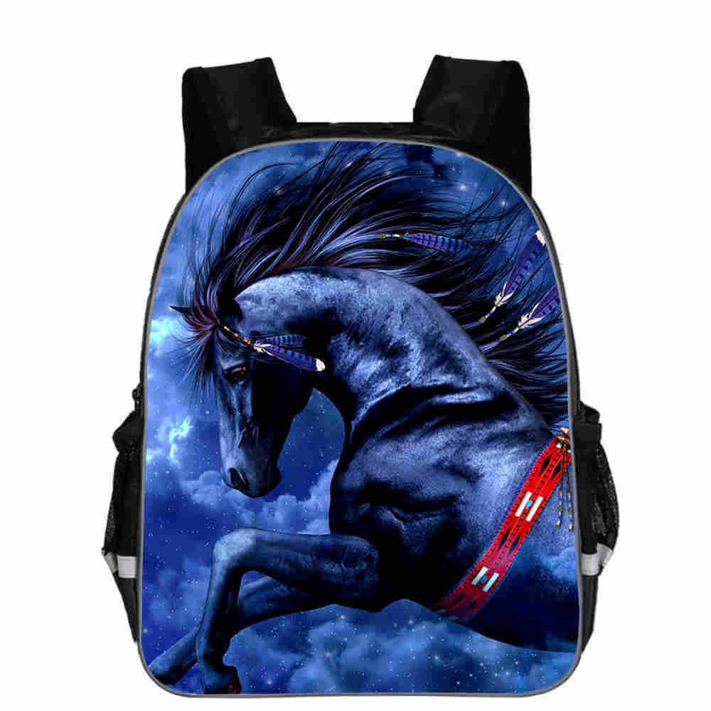 Horse Schoolbag Animal Head High School Junior High School Elementary School Toddler Cartoon Lightening Backpack