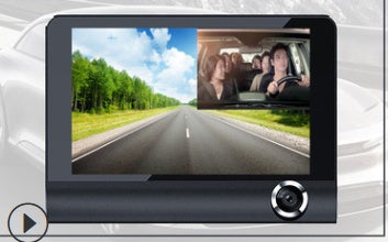 Car 360-Degree Panoramic Driving Recorder 4-Inch High-Definition Hidden Three-Lens Three-Record Reversing Image Three-Way