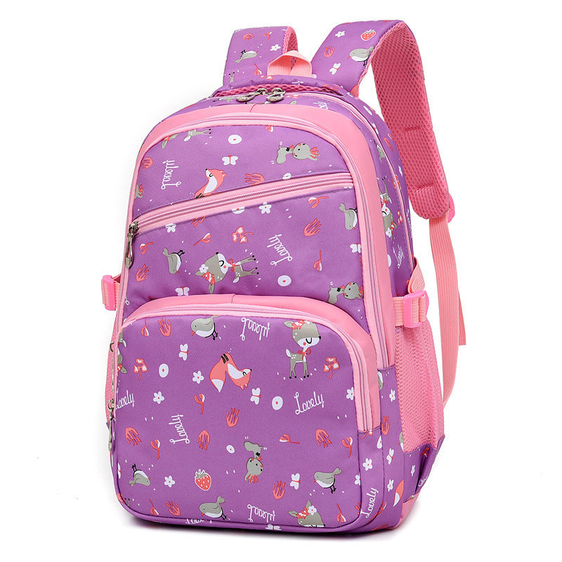 Outdoor Large-capacity Children's School Bag Cartoon Print Backpack Decompression Backpack