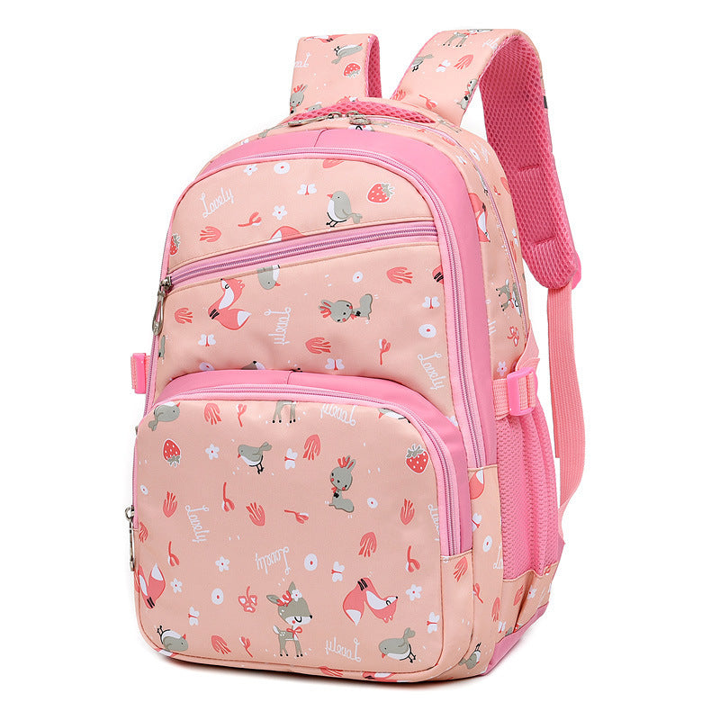 Outdoor Large-capacity Children's School Bag Cartoon Print Backpack Decompression Backpack