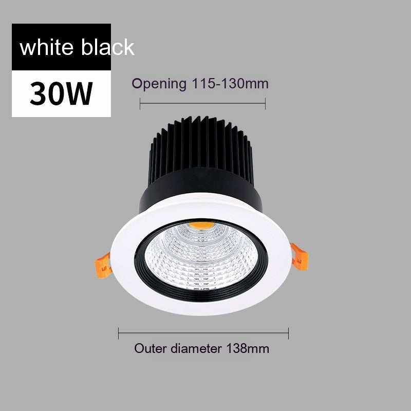 Led Anti-glare Spotlight Embedded Variable Light With Three Colors Ceiling Lamp