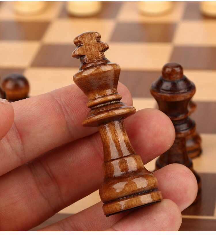 Solid wood children's chess