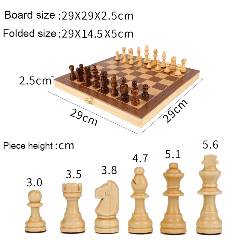 Solid wood children's chess