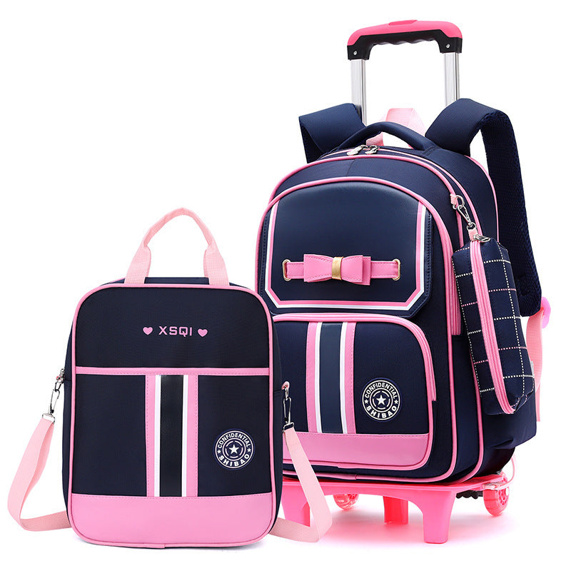 Primary School Children Burden-relieving Backpack Dual-use