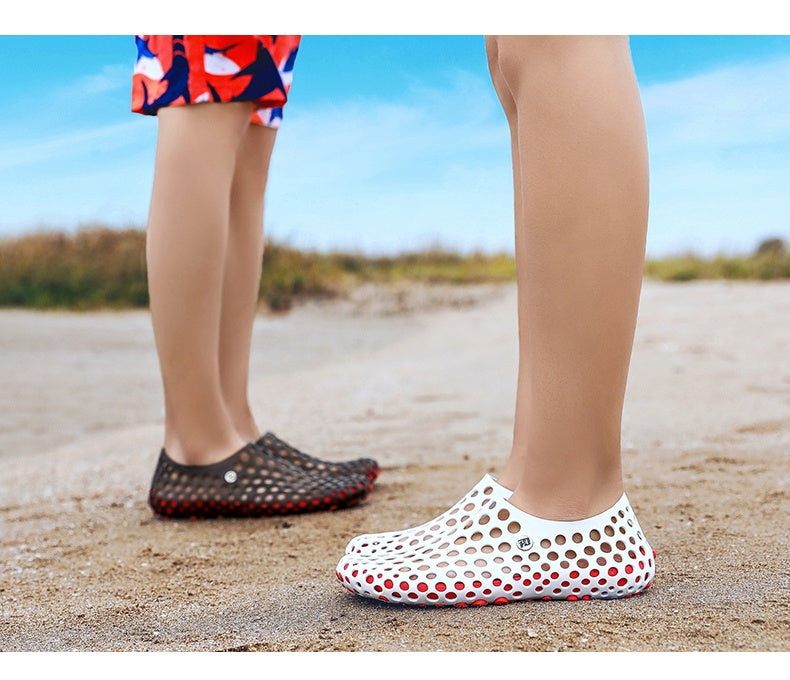 Summer Casual Beach Shoes Breathable Driving Hole Garden Slippers