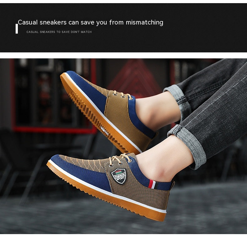 Plus Size Old Beijing Cloth Shoes Lace Up Casual