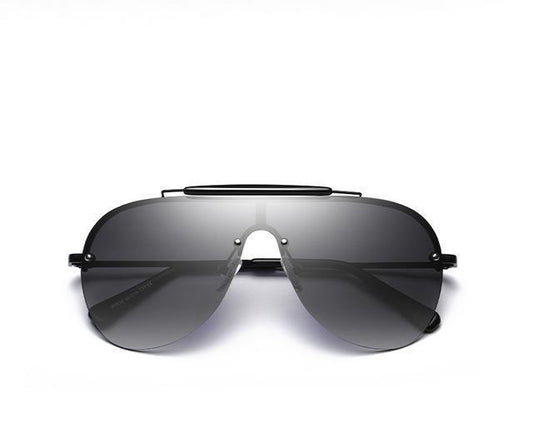 New Sunglasses Fashion One-Piece Large Frame Sunglasses Aviator Men's Sunglasses