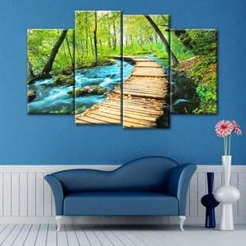 Forest Trail Printed Wall Art Split Canvas Painting