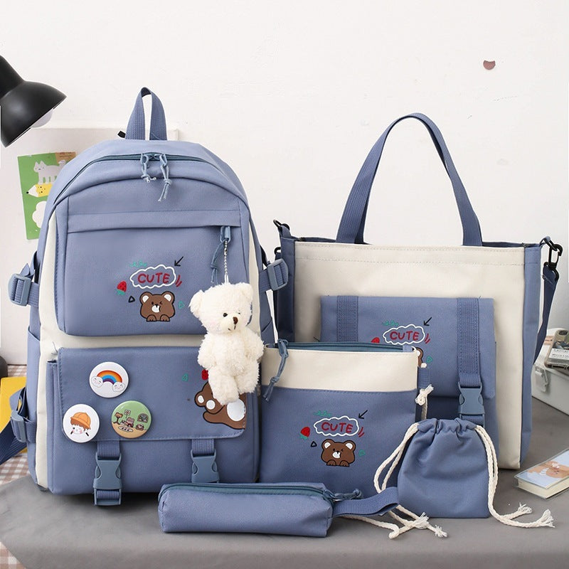 Multi-piece Schoolbag For Female Elementary School Students