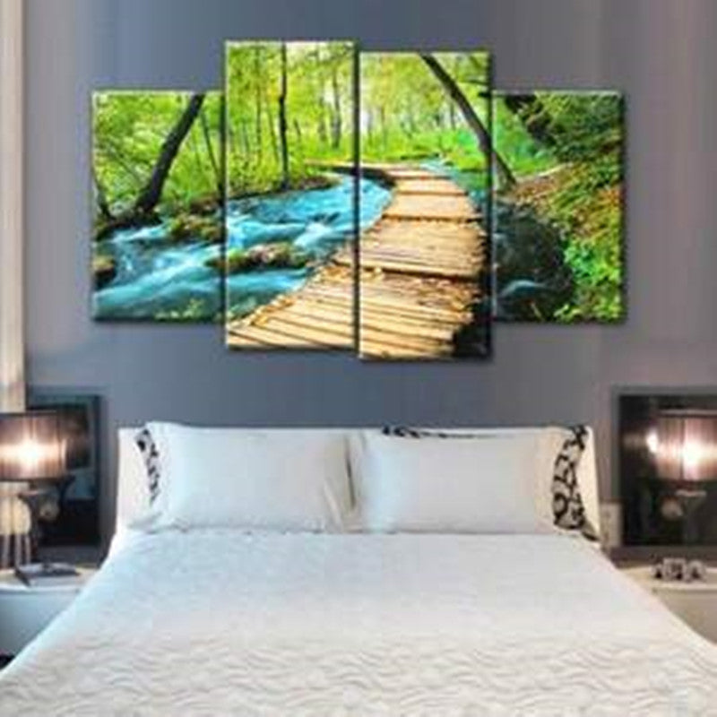 Forest Trail Printed Wall Art Split Canvas Painting