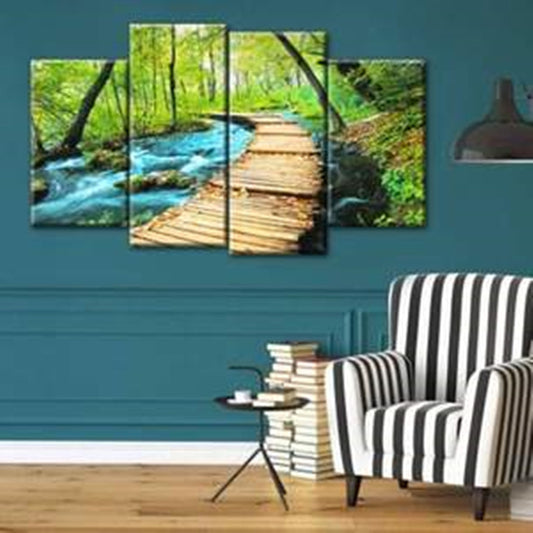 Forest Trail Printed Wall Art Split Canvas Painting