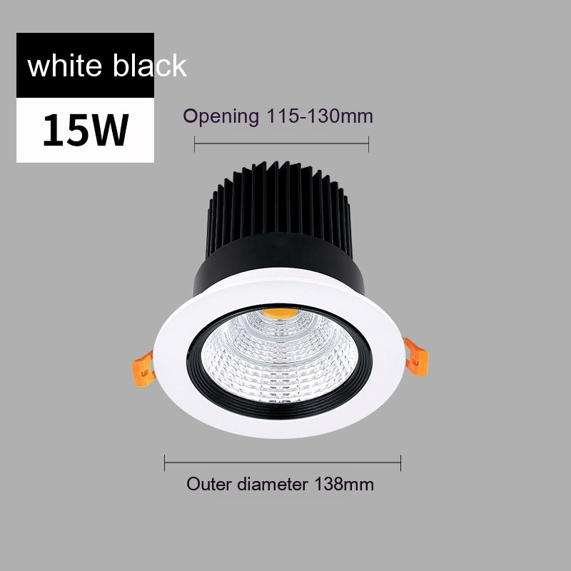 Led Anti-glare Spotlight Embedded Variable Light With Three Colors Ceiling Lamp