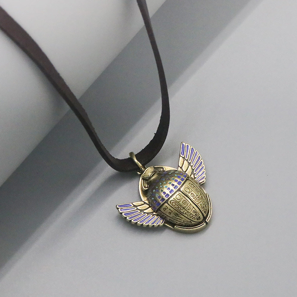 Magnet Removable Scarab Necklace Plating