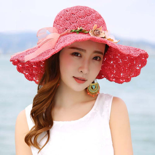 Women's Foldable Sun Protection Big Brim Beach Straw Hat