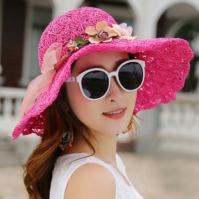 Women's Foldable Sun Protection Big Brim Beach Straw Hat