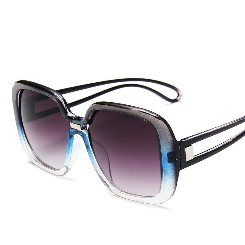 Large frame sunglasses with gradient personality sunglasses