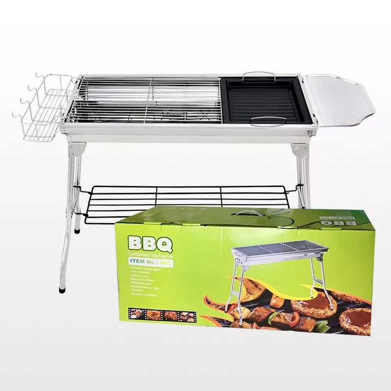 Foldable BBQ Grill Outdoor Stainless Steel Barbecue Tool