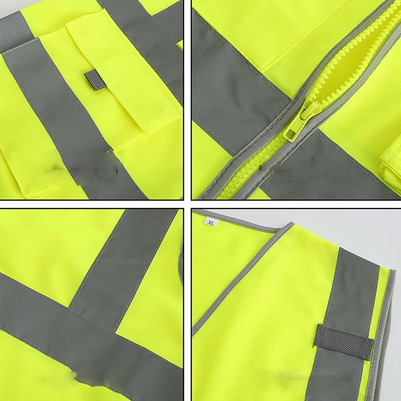 Fashionable Multi-pocket Construction Sanitation Suit Reflective Vest