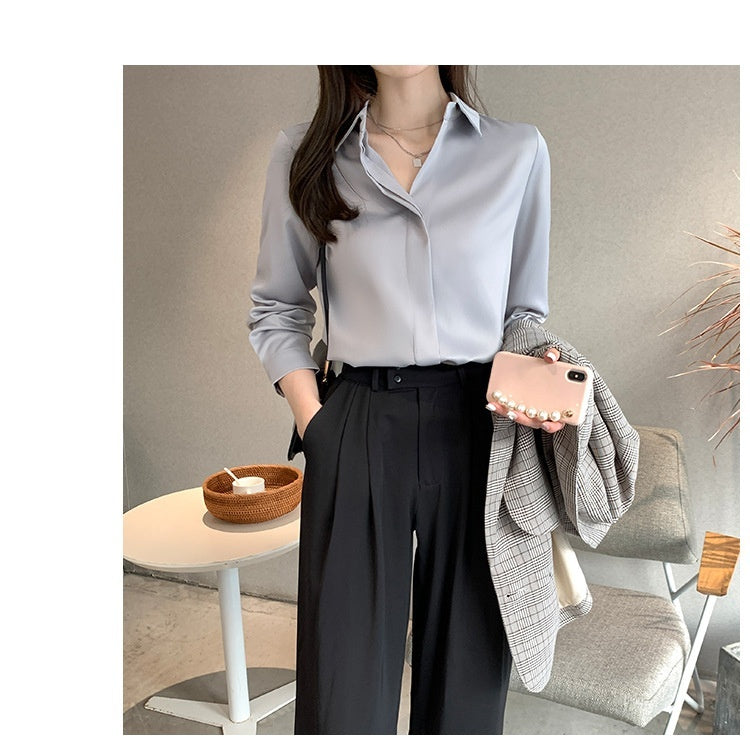 Autumn Clothing Korean Style Design Long Sleeve Casual Shirt