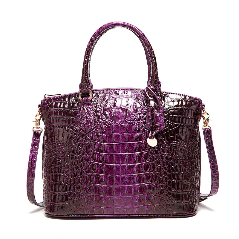 Women's Retro Crocodile Pattern Portable Messenger Bag