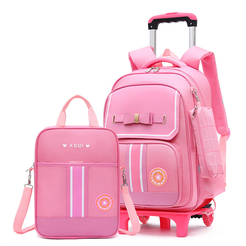 Primary School Children Burden-relieving Backpack Dual-use