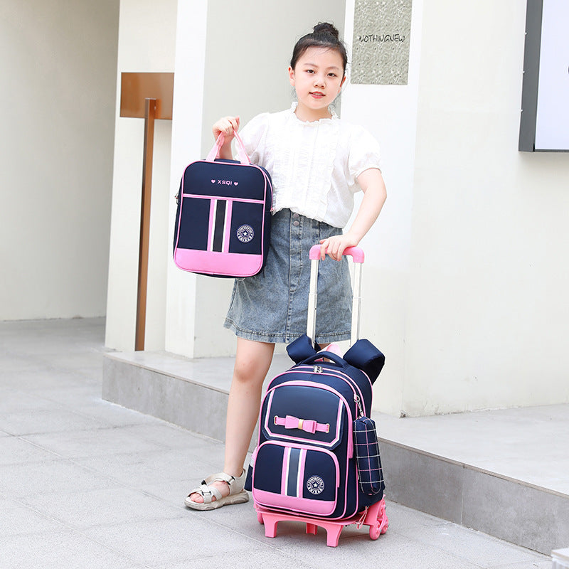 Primary School Children Burden-relieving Backpack Dual-use