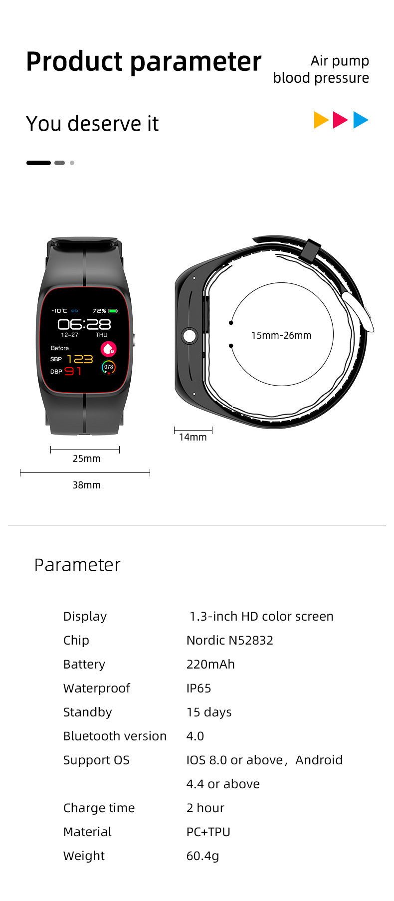 Smart Watch P20 Blood Oxygen  Blood Pressure Heart Rate Monitoring