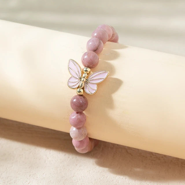 Butterfly Natural Stone Bracelet Ornament