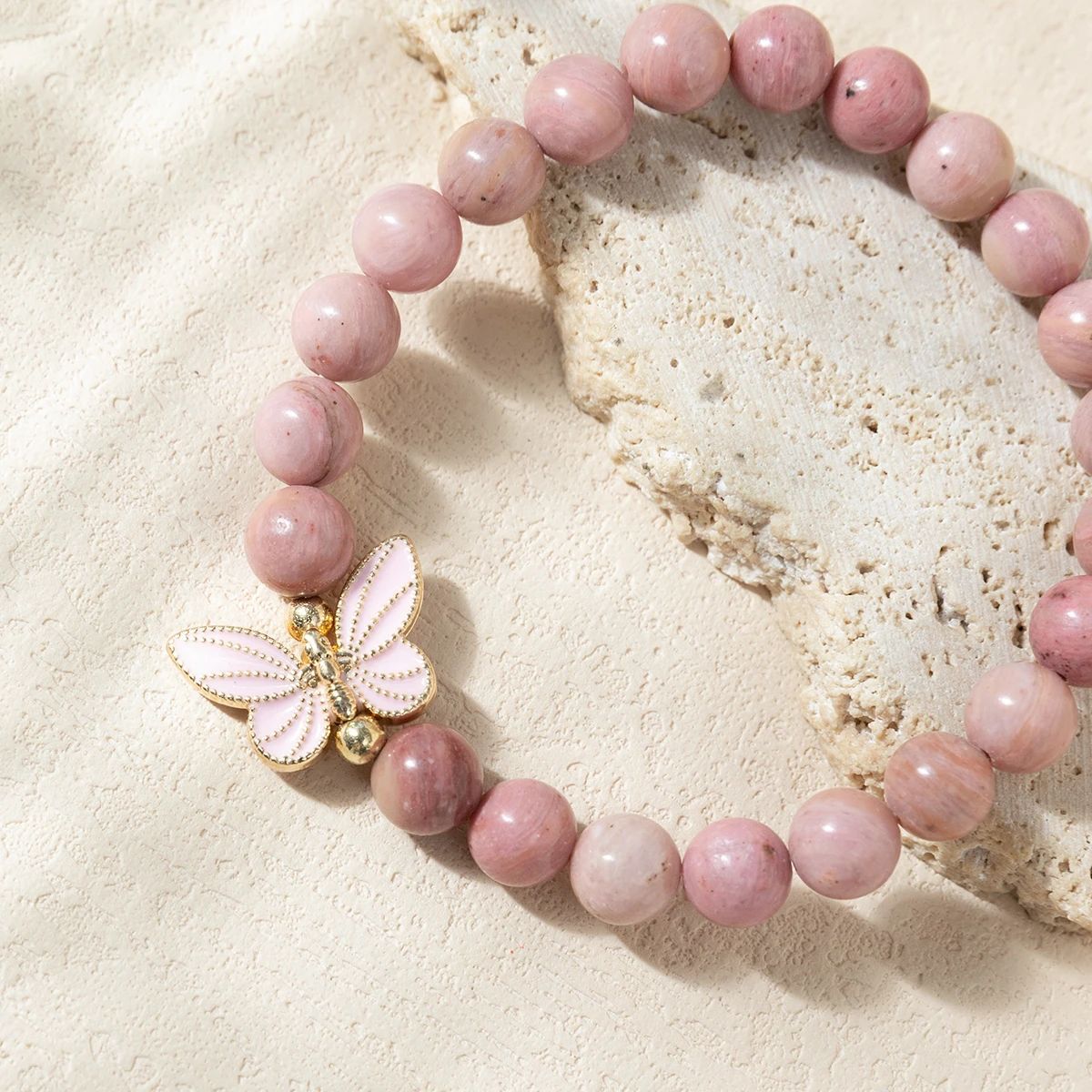 Butterfly Natural Stone Bracelet Ornament