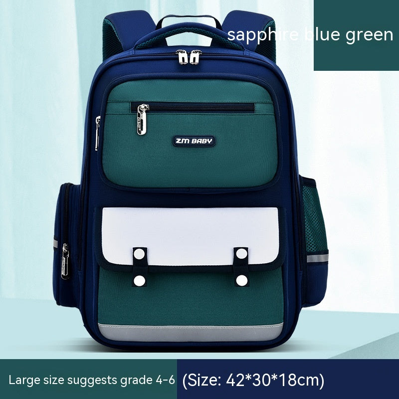 Primary School Student Schoolbag Male Grade 1-3-6 Portable Burden Alleviation Large Capacity Children's Schoolbag Backpack