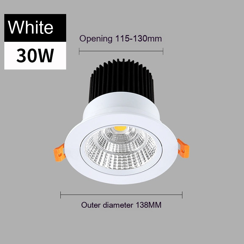 Led Anti-glare Spotlight Embedded Variable Light With Three Colors Ceiling Lamp