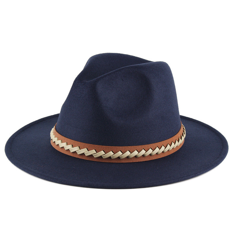 Men And Women Autumn And Winter Felt Hats British Fashion