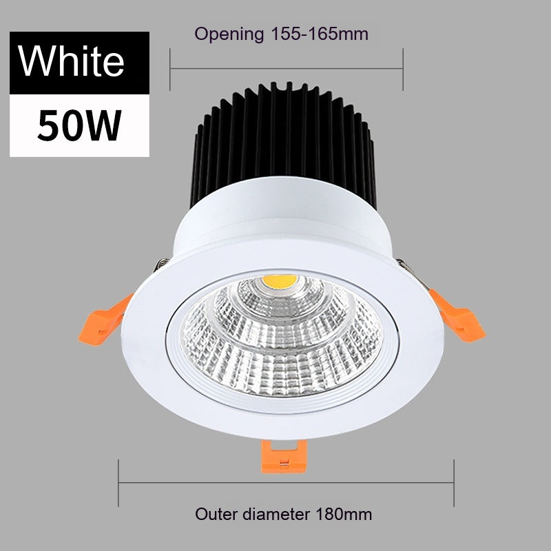 Led Anti-glare Spotlight Embedded Variable Light With Three Colors Ceiling Lamp