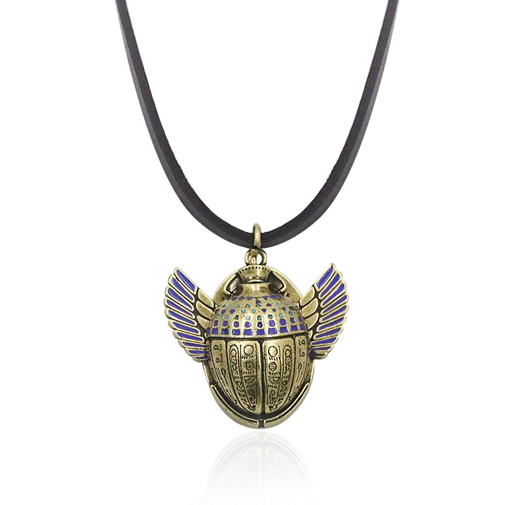 Magnet Removable Scarab Necklace Plating