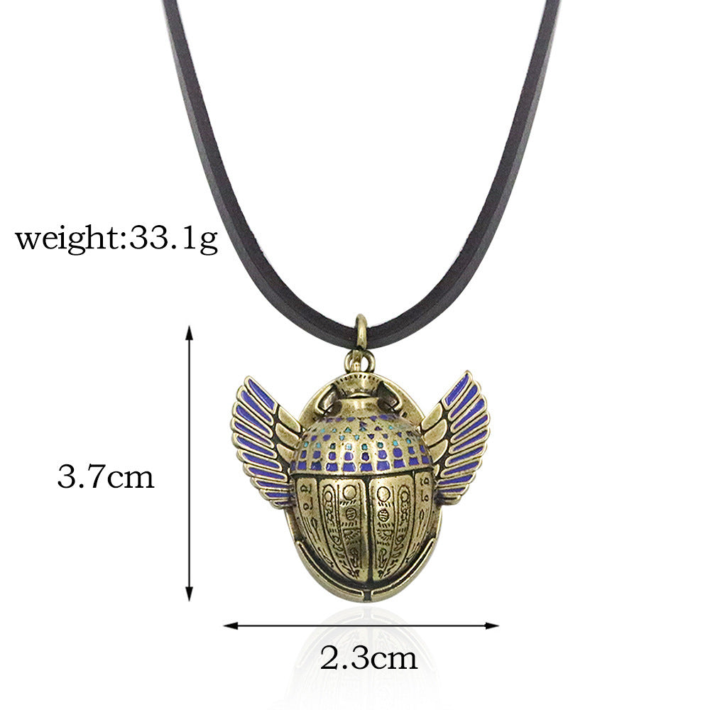 Magnet Removable Scarab Necklace Plating