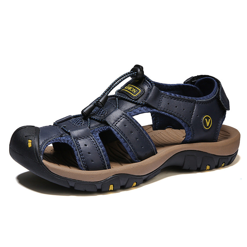 Plus Size Outdoor Men's Leather Sports Sandals