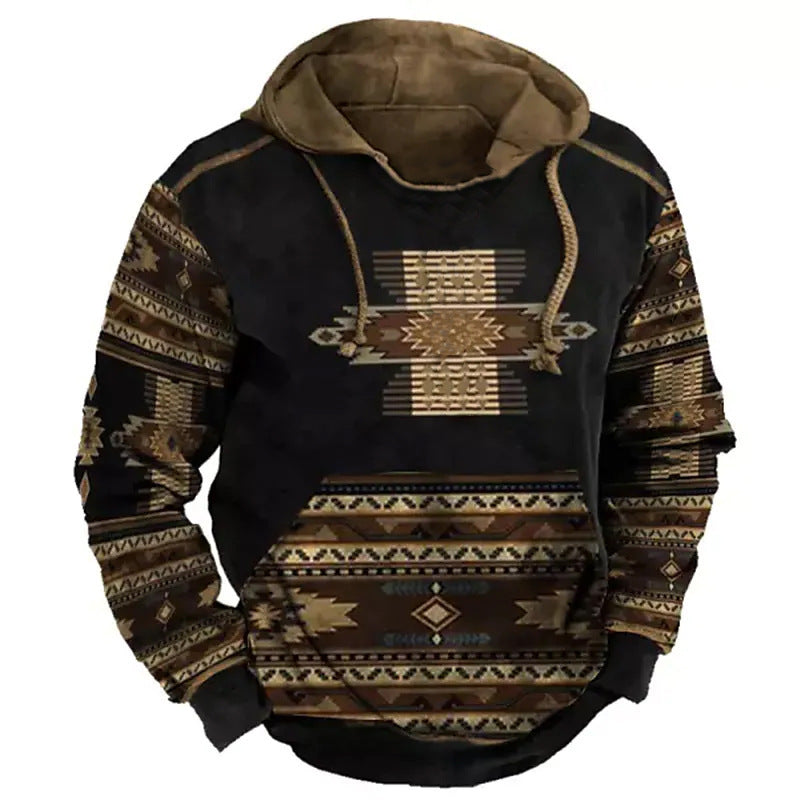 Cross-border Hot Sale 3d Sweater Western Style Printed Trend Hoodie