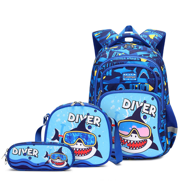 Primary School Student Schoolbag Boys Stylish And Lightweight Grade 1-3 Children Backpack