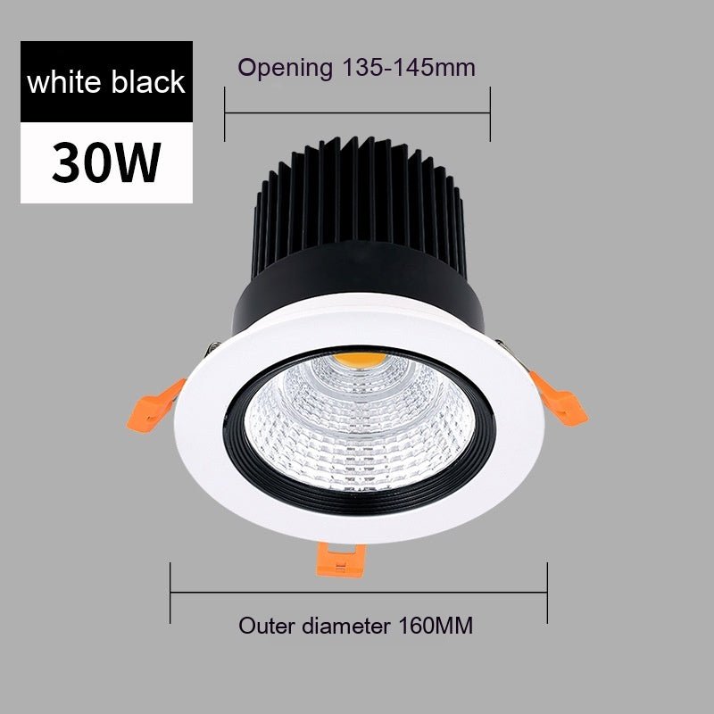 Led Anti-glare Spotlight Embedded Variable Light With Three Colors Ceiling Lamp