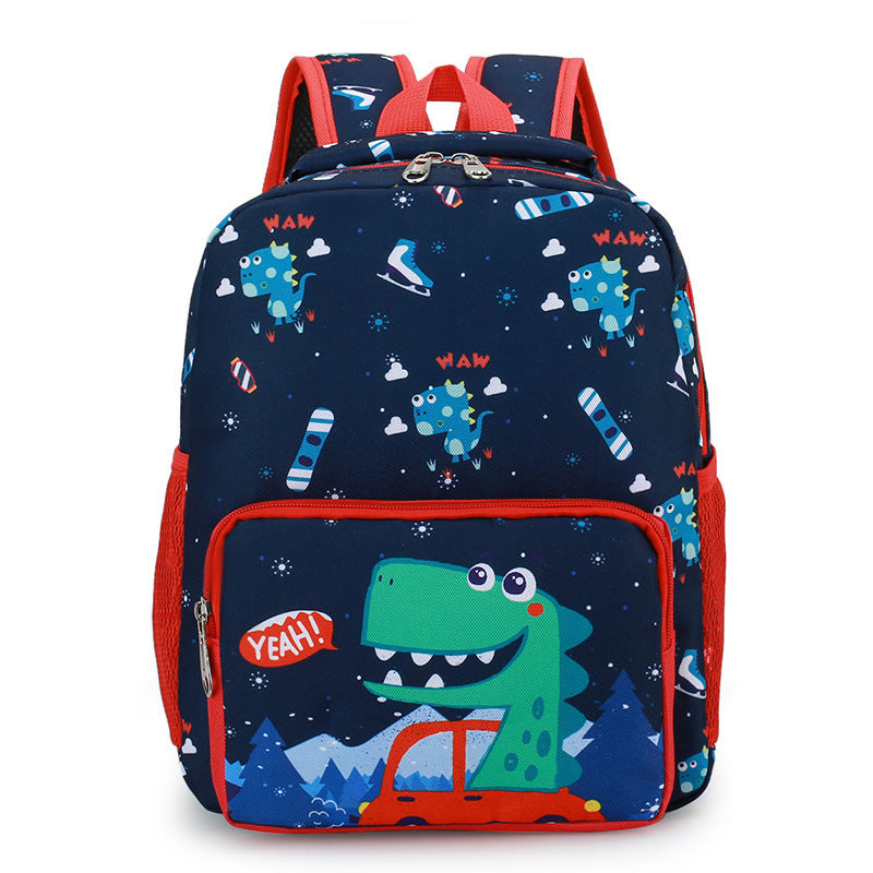 Children's Bag Cute Dinosaur Kindergarten Cartoon Print Male And Female Baby Backpack