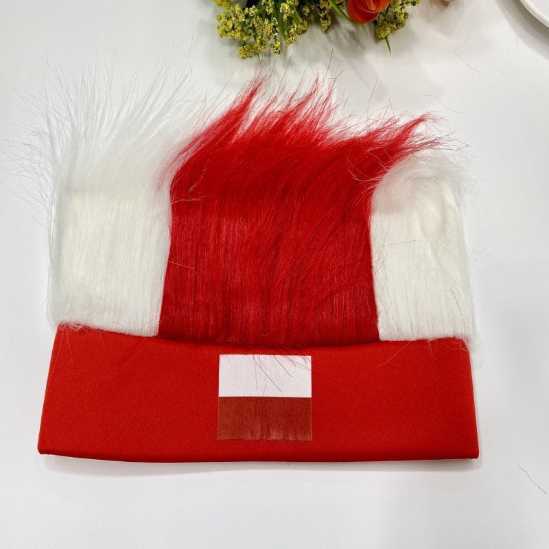 Football Cheer Props Flag Pattern Wig