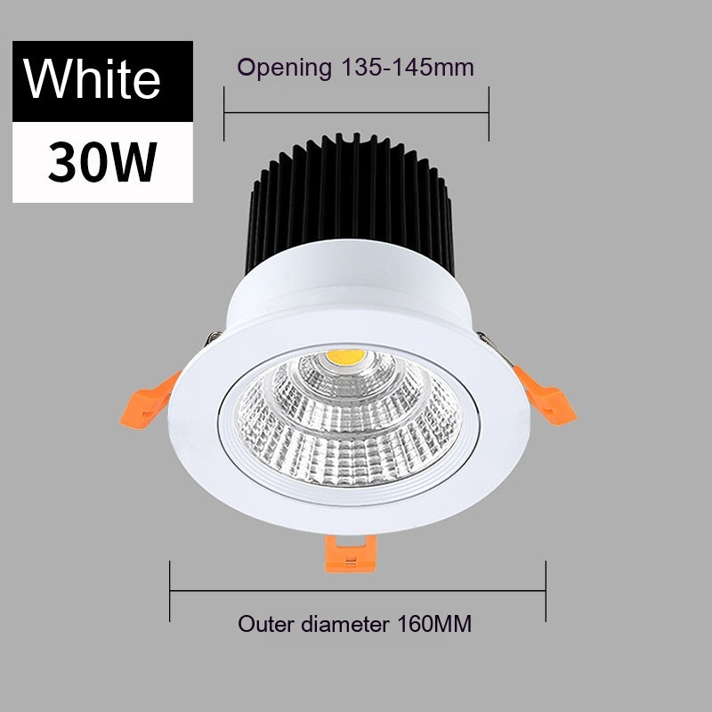 Led Anti-glare Spotlight Embedded Variable Light With Three Colors Ceiling Lamp