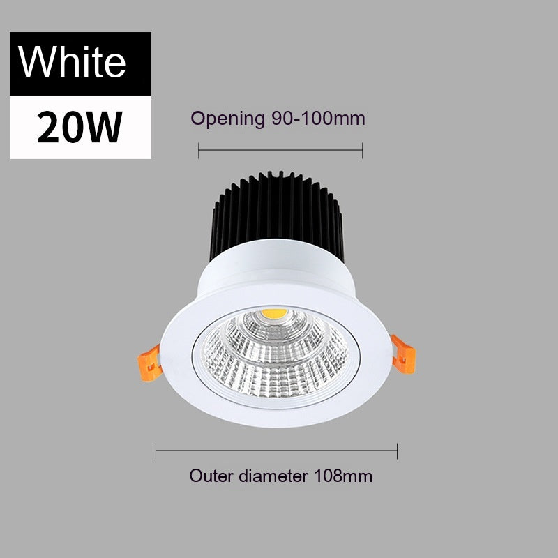 Led Anti-glare Spotlight Embedded Variable Light With Three Colors Ceiling Lamp