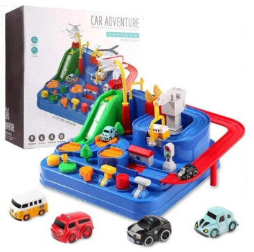 Cars Pass Through Big Adventure Parking Lot Rail Car Toy Car Track Kids Toy