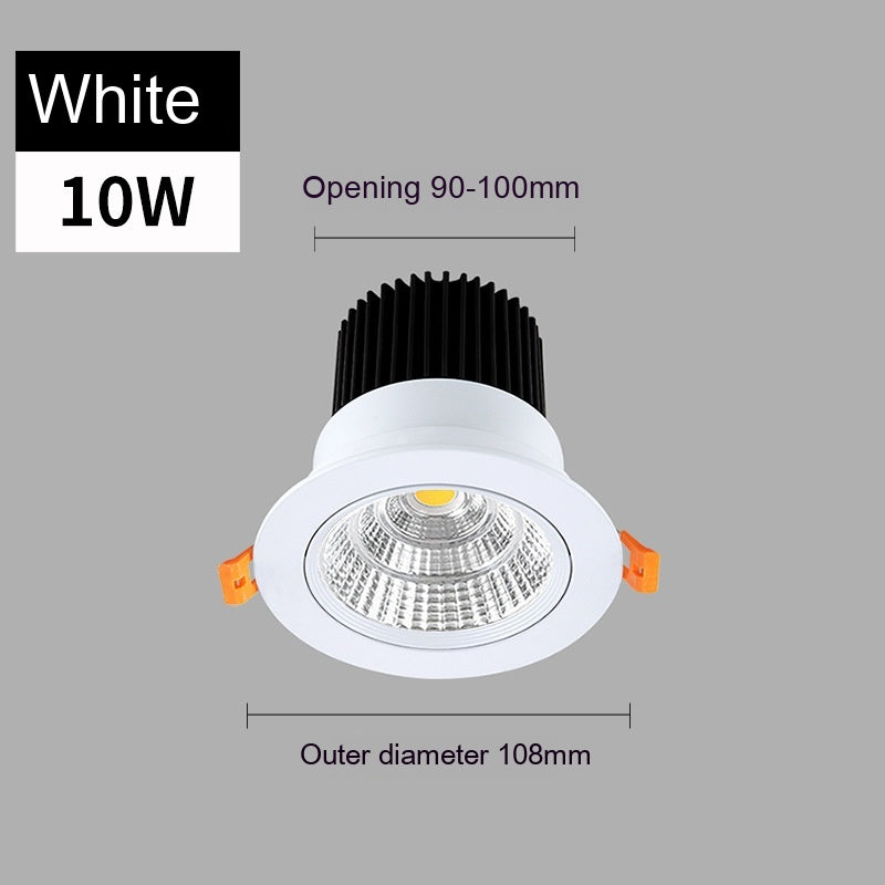 Led Anti-glare Spotlight Embedded Variable Light With Three Colors Ceiling Lamp